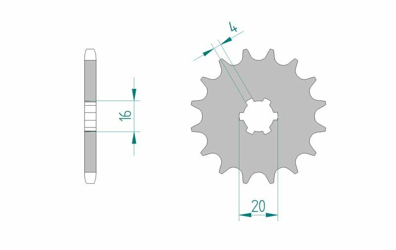 Afam Steel Standard Front Sprocket - 428