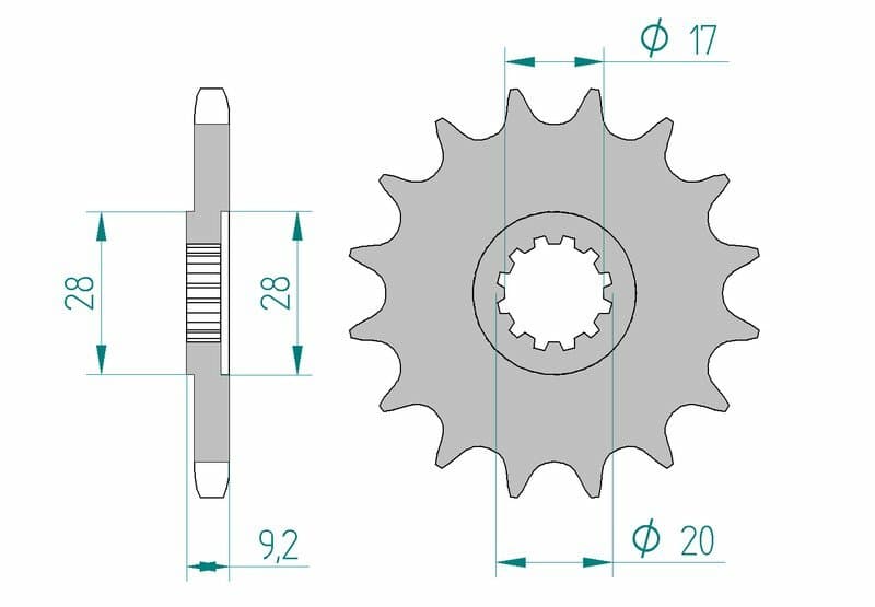 Afam Steel Standard Front Sprocket - 428