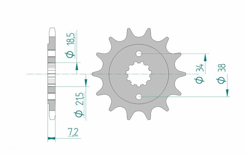 Afam Steel Standard Front Sprocket - 520