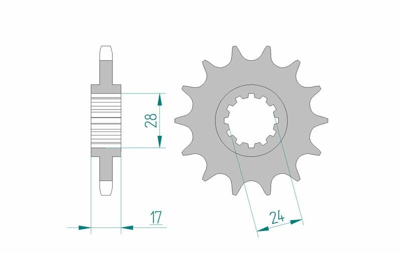 Afam Steel Standard Front Sprocket - 525