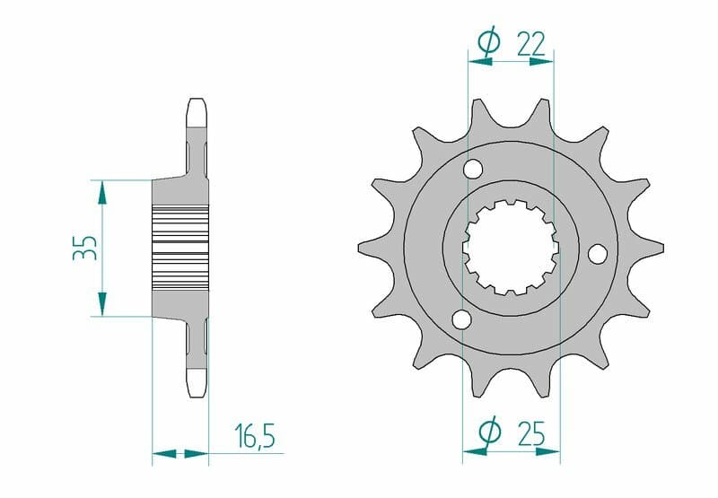 Afam Steel Standard Front Sprocket - 525