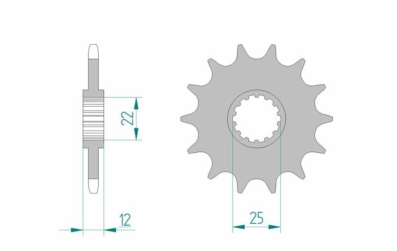 Afam Steel Standard Front Sprocket - 520
