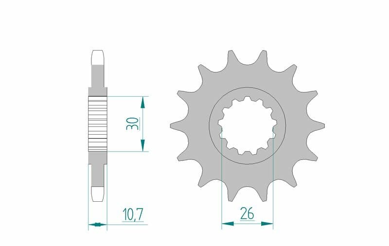 Afam Steel Standard Front Sprocket - 525