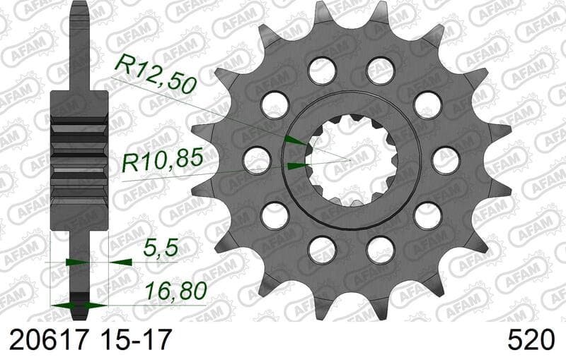 Afam Steel Standard Front Sprocket - 520