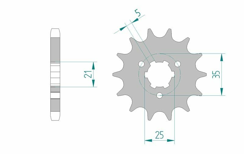 Afam Steel Standard Front Sprocket - 530