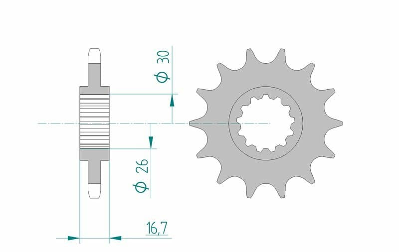 Afam Steel Standard Front Sprocket - 525