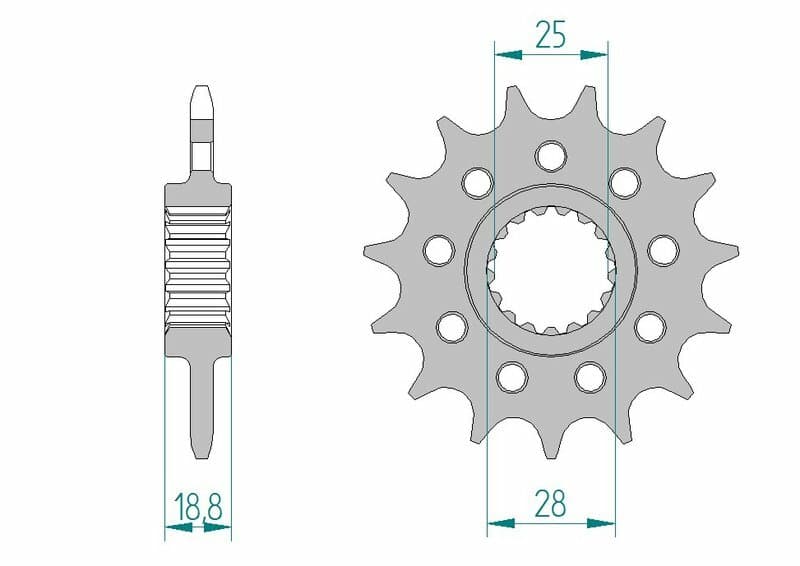 Afam Steel Standard Front Sprocket - 520
