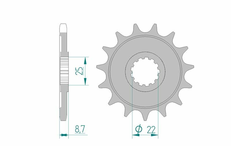 Afam Steel Standard Front Sprocket - 525