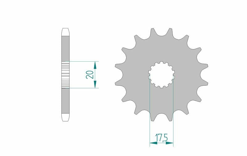 Afam Steel Standard Front Sprocket - 428
