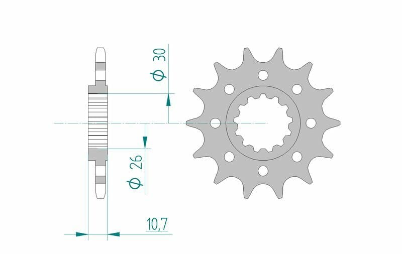 Afam Steel Standard Front Sprocket - 520