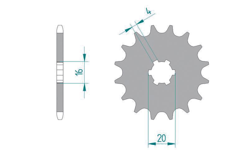 Afam Steel Standard Front Sprocket - 420