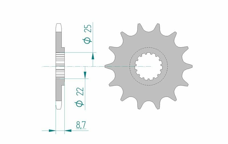 Afam Steel Self Cleaning Front Sprocket - 520