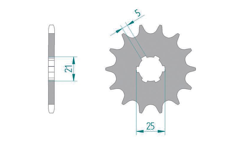 Afam Steel Self Cleaning Front Sprocket - 520