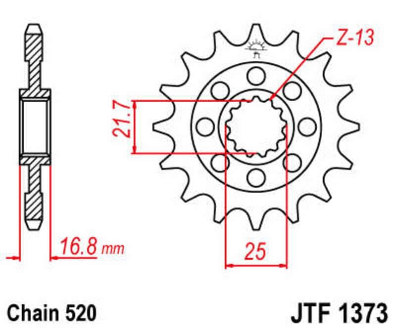 Jt Sprockets Steel Standard Front Sprocket - 520