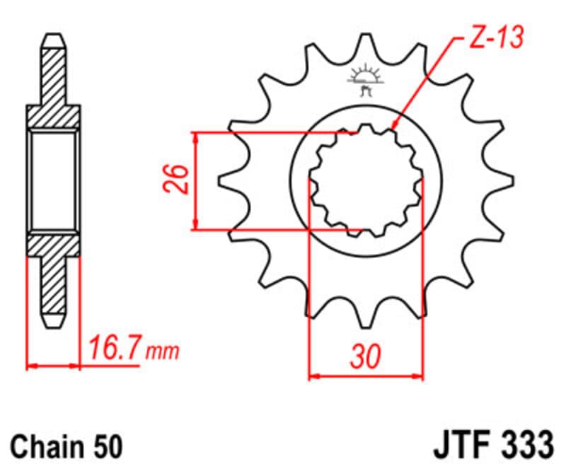 Jt Sprockets Steel Standard Front Sprocket - 530