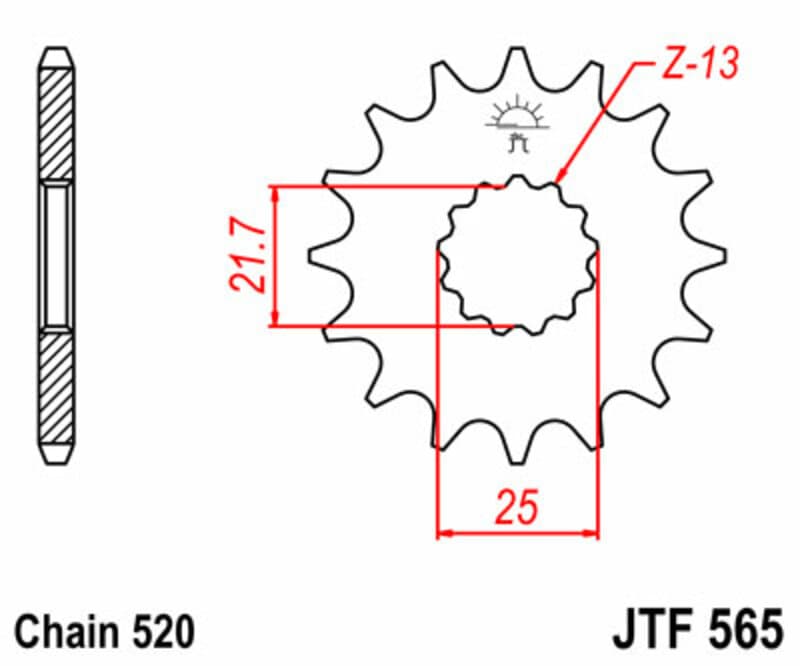 Jt Sprockets Steel Standard Front Sprocket - 520