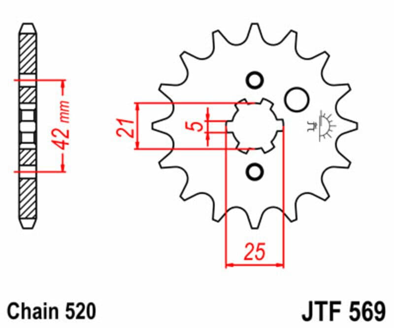 Jt Sprockets Steel Standard Front Sprocket - 520