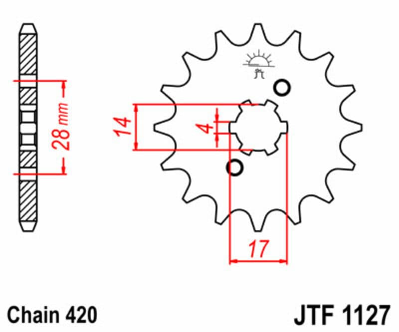 Jt Sprockets Steel Standard Front Sprocket - 420