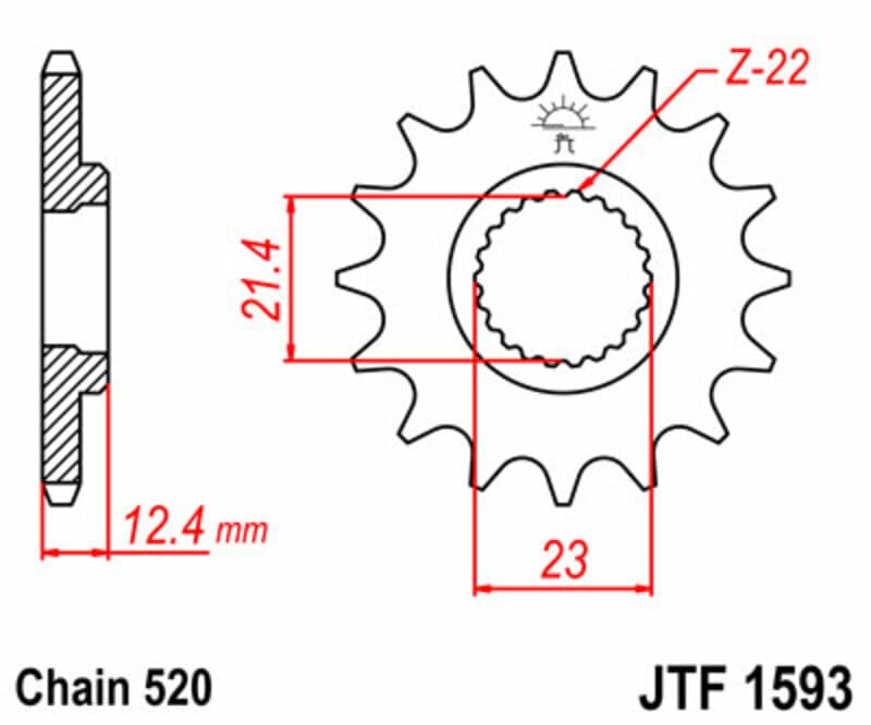 Jt Sprockets Steel Standard Front Sprocket - 520