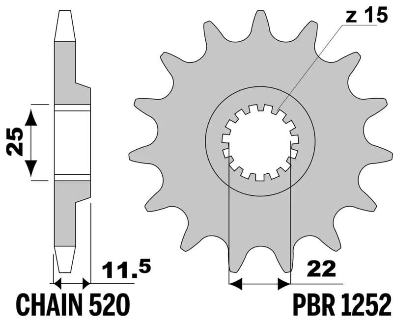 Pbr Steel Standard Front Sprocket - 520