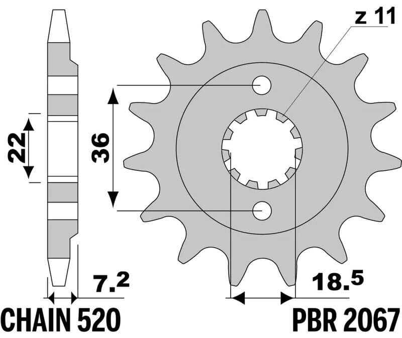 Pbr Steel Standard Front Sprocket - 520
