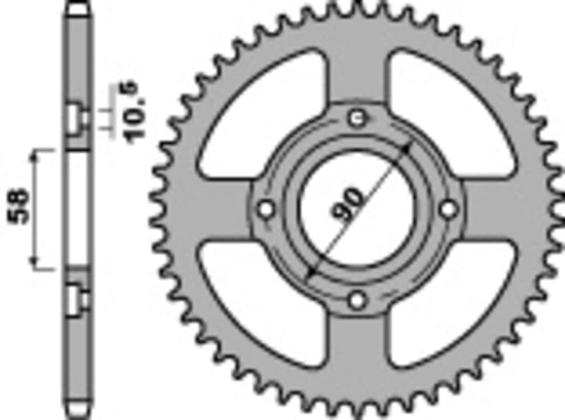 Pbr Rear Sprocket Steel Standard - 520