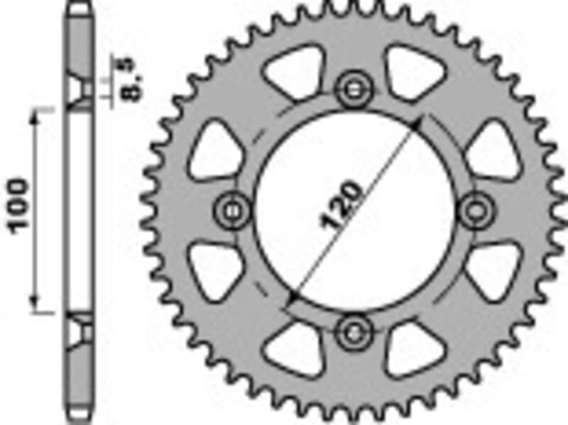 Pbr Rear Sprocket Alu Standard - 428