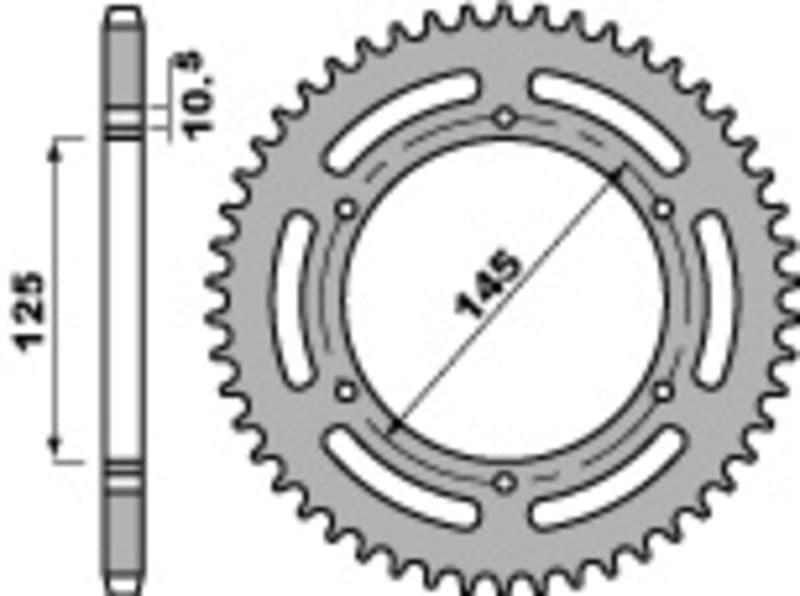 Pbr Rear Sprocket Steel Standard - 520