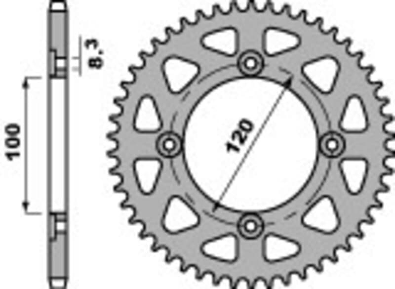 Pbr Rear Sprocket Steel Standard - 420