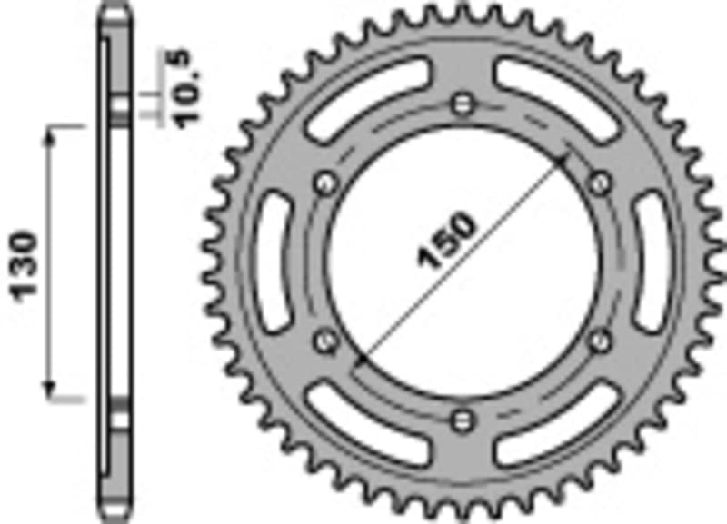 Pbr Rear Sprocket Steel Standard - 525