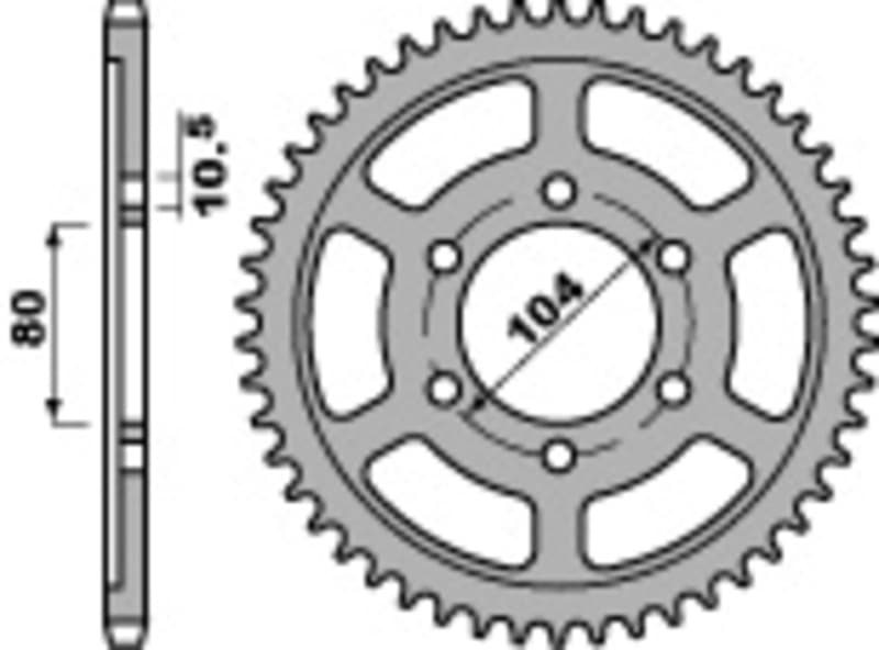 Pbr Rear Sprocket Steel Standard - 525
