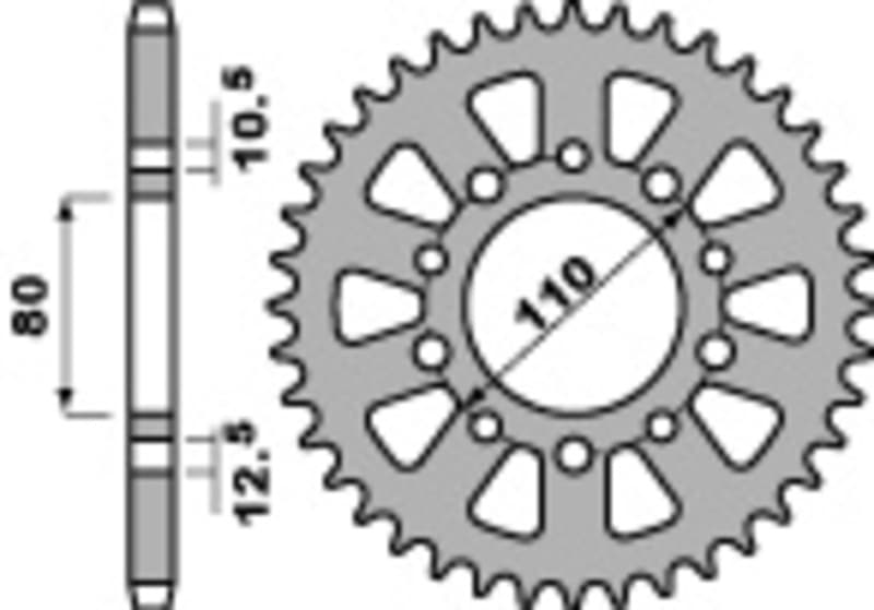 Pbr Rear Sprocket Steel Standard - 530