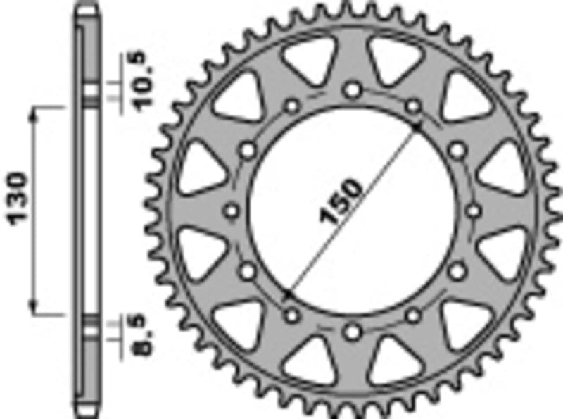 Pbr Rear Sprocket Steel Standard - 530
