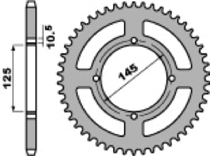 Pbr Rear Sprocket Steel Standard - 520