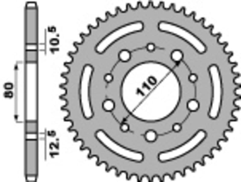 Pbr Rear Sprocket Steel Standard - 525