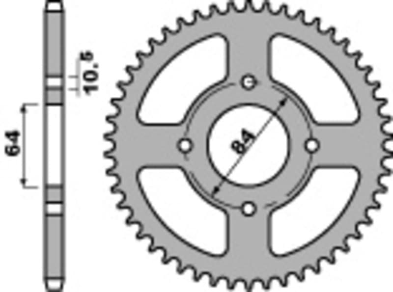 Pbr Rear Sprocket Steel Standard - 428