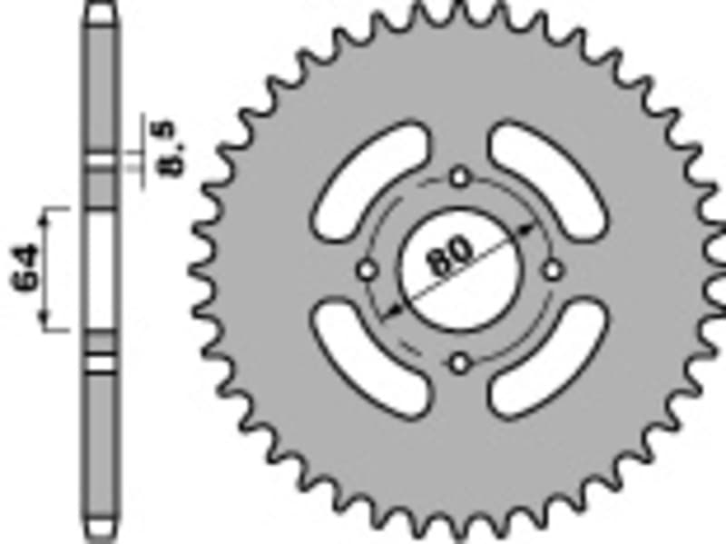 Pbr Rear Sprocket Steel Standard - 428