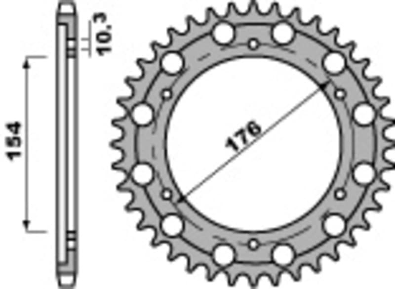 Pbr Rear Sprocket Steel Standard - 530