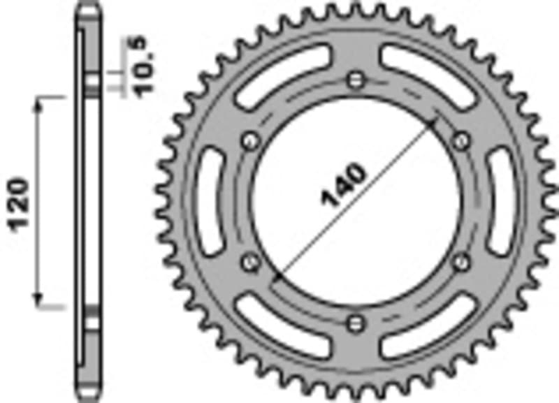Pbr Rear Sprocket Steel Standard - 525