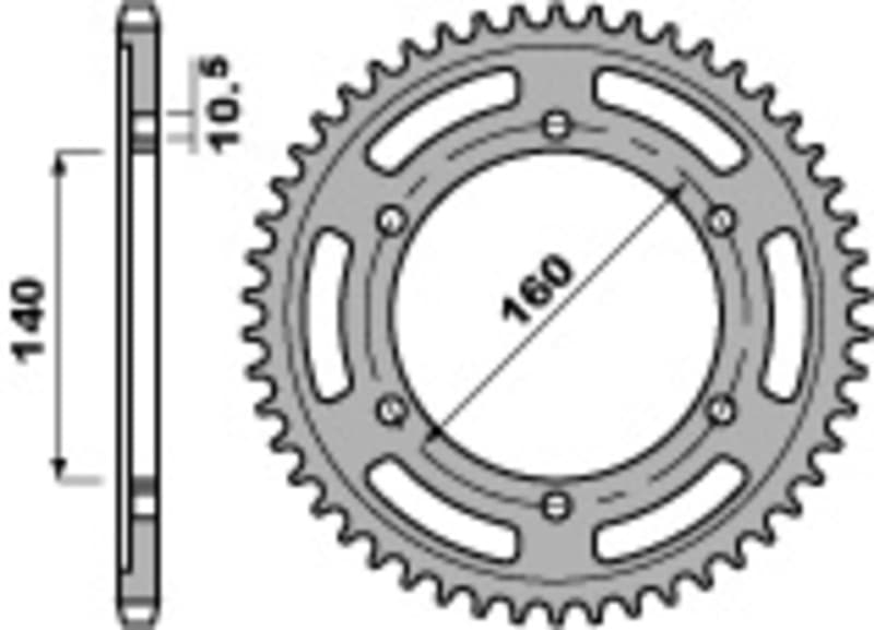 Pbr Rear Sprocket Steel Standard - 530