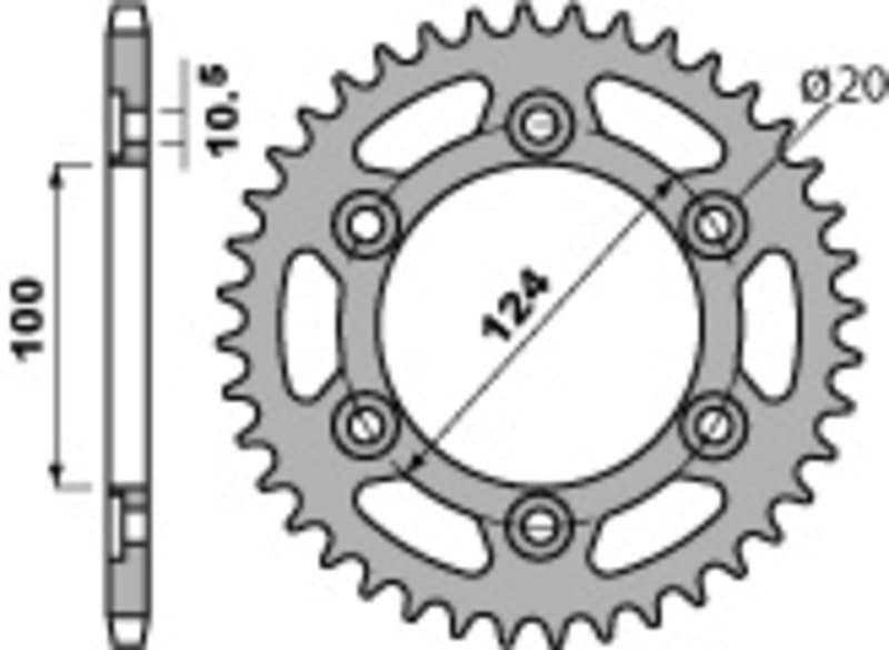 Pbr Achtertandwiel Staal Standaard - 520