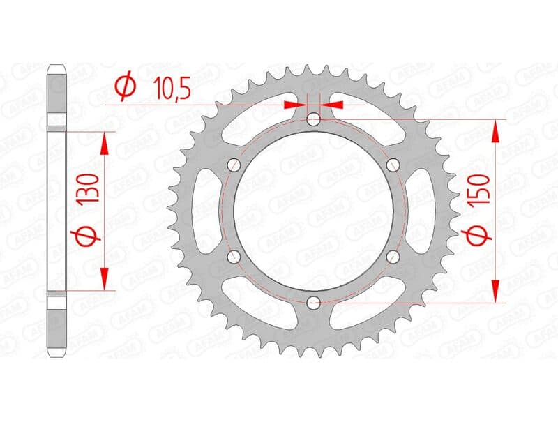 Afam Rear Sprocket Steel Standard - 520