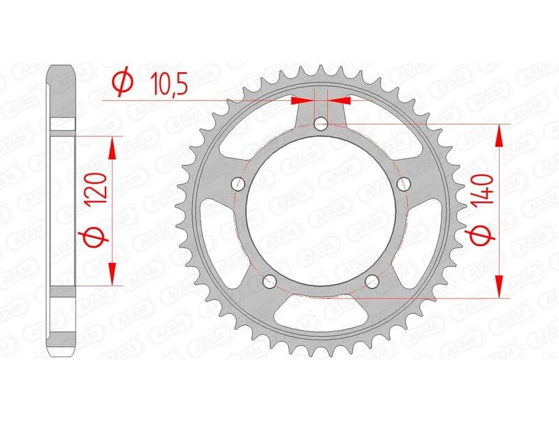 Afam Rear Sprocket Steel Standard - 530