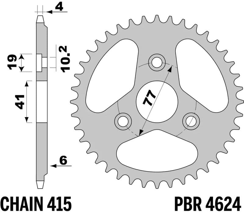 Afam Rear Sprocket Steel Standard - 520