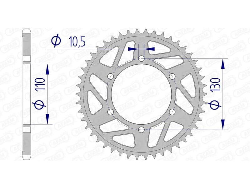 Afam Achtertandwiel Aluminium Standaard - 520