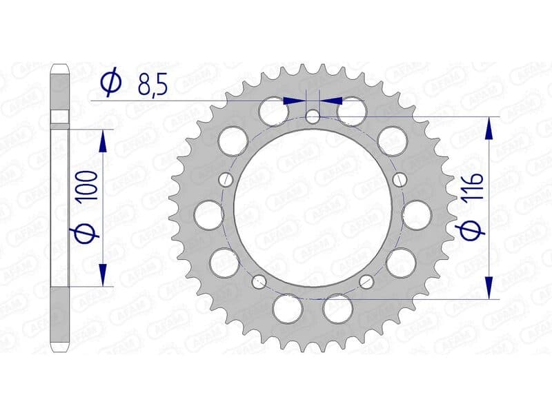 Afam Rear Sprocket Alu Standard - 420