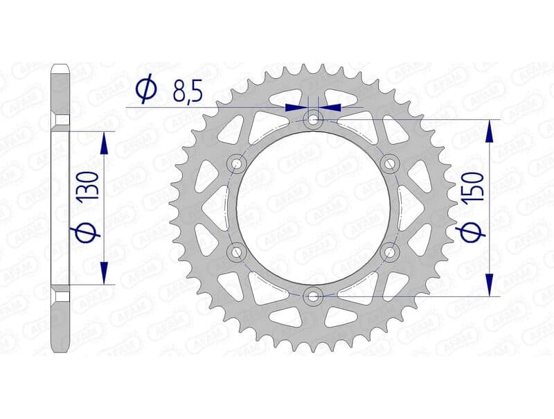 Afam Rear Sprocket Alu Standard - 520