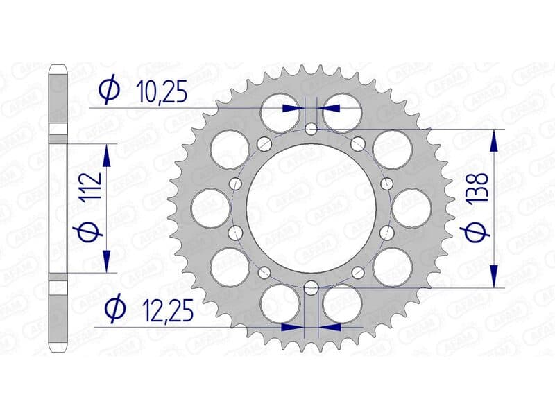 Afam Rear Sprocket Alu Standard - 520