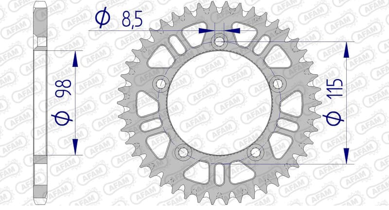 Afam Rear Sprocket Alu Self Cleaning - 420