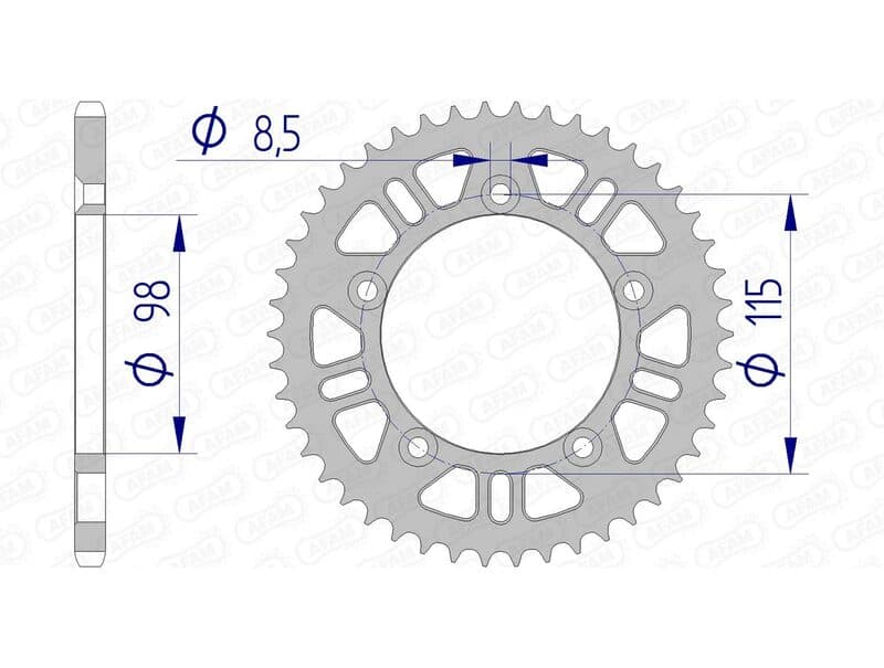 Afam Rear Sprocket Alu Standard - 420